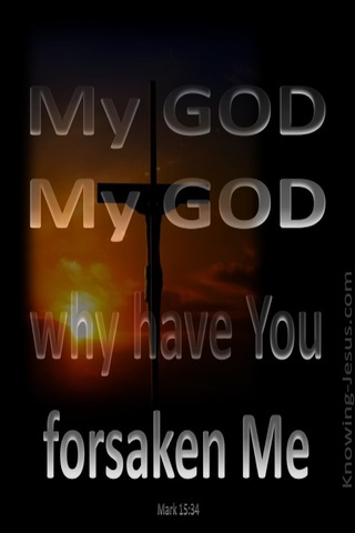 Mark 15:34 My God Why Have You Forsaken Me (silver)